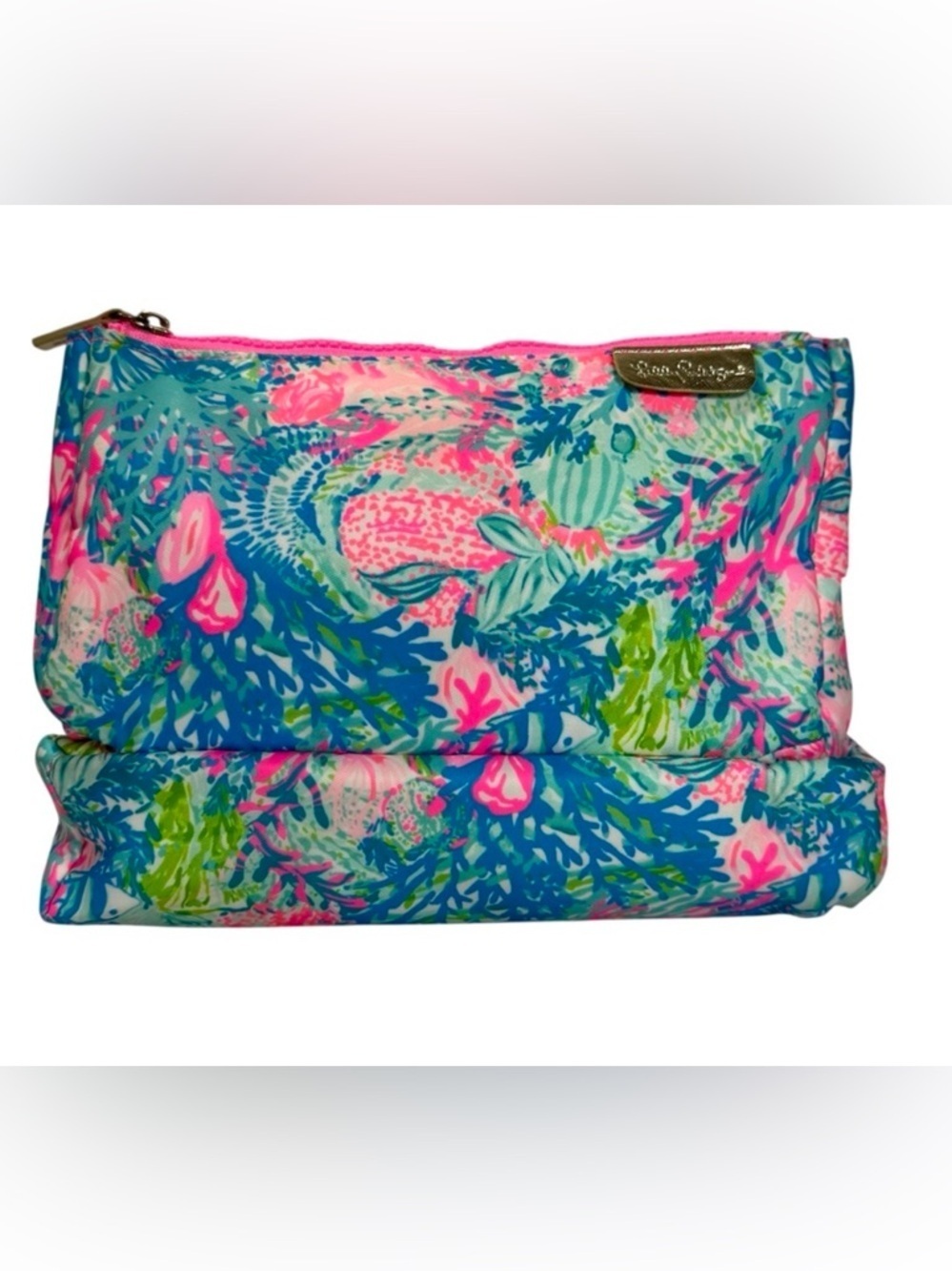 Lily Pulitzer “Fish My Wish” Trifold Make Up Bag.